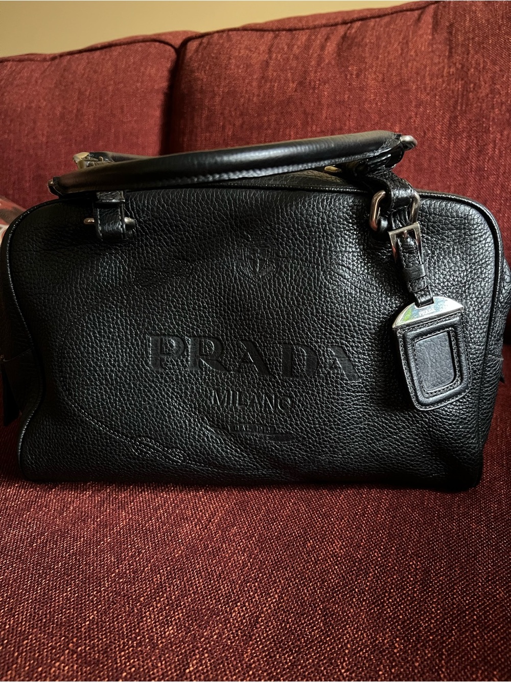 Prada Vitello Daino Bauletto Bag